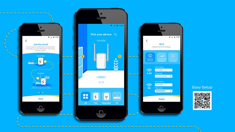 Install powerline easily with Zyxel app